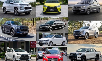 Top 10 mẫu xe bán ít nhất 6 tháng đầu năm 2023